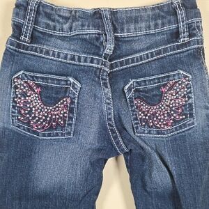 Rock 47 By Wrangler Girls Bootcut Jeans Cowgirl 4 Regular Embellished Wings